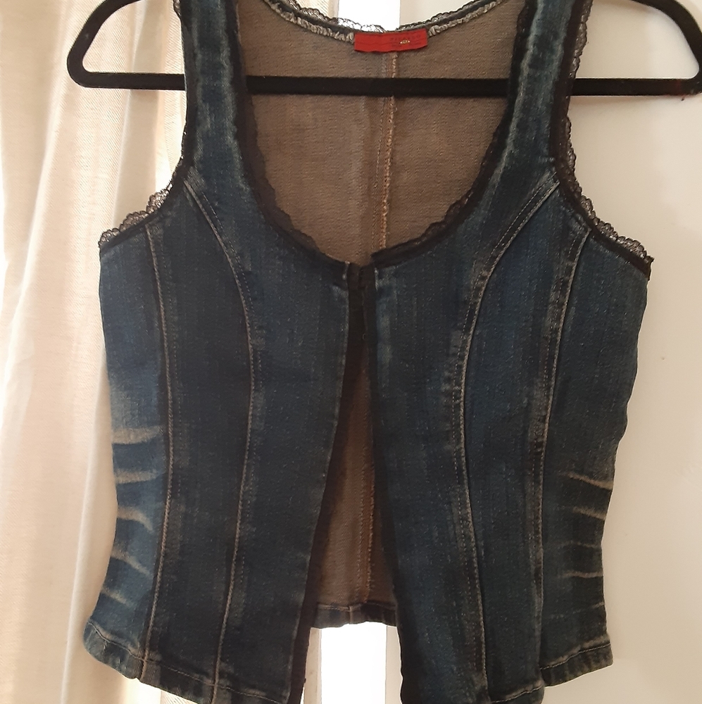 Denim Picasso corsette vest